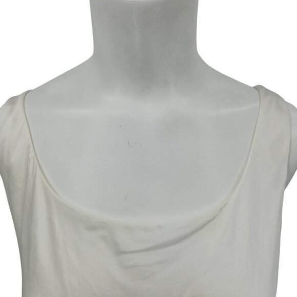 Lafayette 148 100% Silk Winter White Sleeveless Lined Blouse Top Size 4 Scoop - Picture 2 of 10